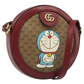 GUCCI Micro GG Supreme Doraemon Collaboration Bag PVC Beige 625216