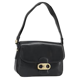 Céline CELINE Shoulder Bag Leather Black Gold