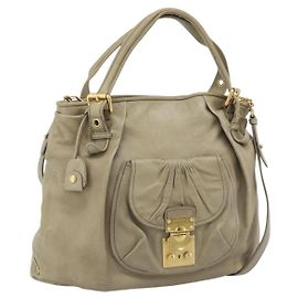 Miu Miu Tote Bag Leder 2way Beige Gold