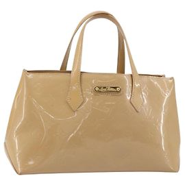 LOUIS VUITTON Vernis Wilshire PM Hand Bag Rose Flow Lantern M91642