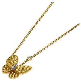 Collana Van Cleef & Arpels de Papillon Zaffiro Giallo e Diamanti