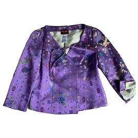 Bazar Christian Lacroix Purple Floral Print Jacket