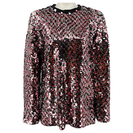Top di paillettes Burgundy / Black McQ by Alexander McQueen