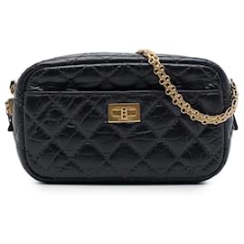 Black Chanel Mini Quilted Aged Calfskin Reissue Camera Bag