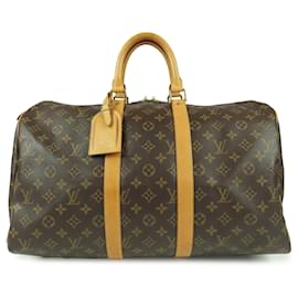 Sac de voyage Louis Vuitton Monogram Keepall 45 Marron