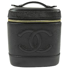 Beauty Case Chanel CC Caviar nero