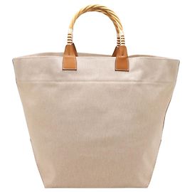 Borsa Tote Hermès Limited Edition Toile Sac Steeple 42 Beige