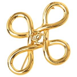 Spilla Infinito Chanel CC placcata oro