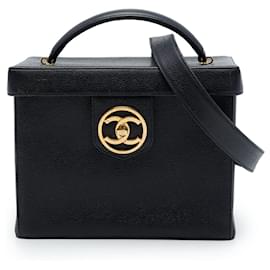 Mala Vanity Chanel CC Caviar preta