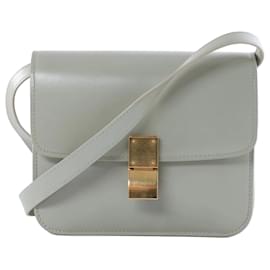 Borsa a tracolla in pelle Celine Classic Box Small in verde - Céline