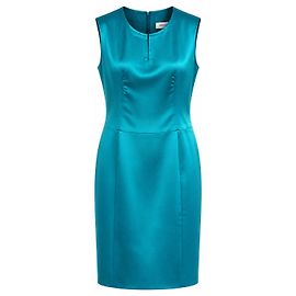 Yves Saint Laurent Vestido de satén azul cerceta Stefano Pilati Resort 2008