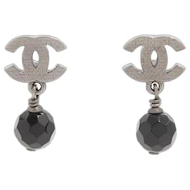 Chanel Orecchini a goccia Coco Mark A14V argento e nero