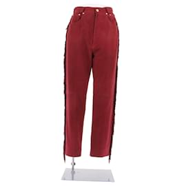 Loewe Pantalones de gamuza burdeos