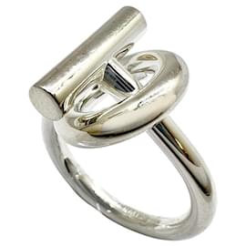 Hermès Anello Hermes Echappé Silver Band Ring