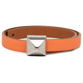 Bracciale Hermès Orange Swift Medor Infini Double Tour T2