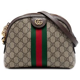 Gucci Beige Small GG Supreme Web Ophidia Dome Crossbody