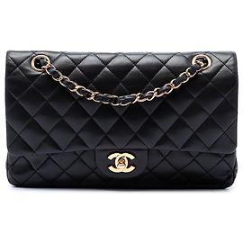 Chanel Black Medium Classic Lambskin Double Flap