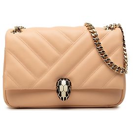 Bulgari Bvlgari Serpenti Cabochon Crossbody in pelle rosa Small