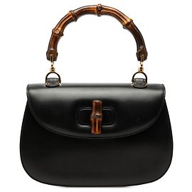 Gucci Black Calfskin Bamboo Night