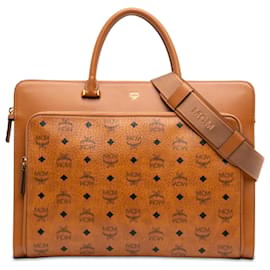 Borsetta MCM Brown Visetos Coated Canvas