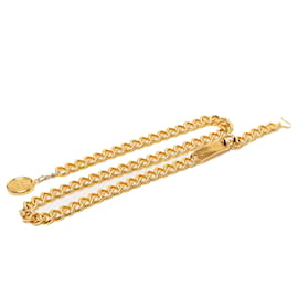 Chanel Gold CC vergoldeter Gürtel mit 31 Rue Cambon Medaillon-Kette