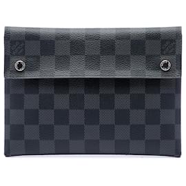 Louis Vuitton Black Damier Graphite Alpha Pochette MM