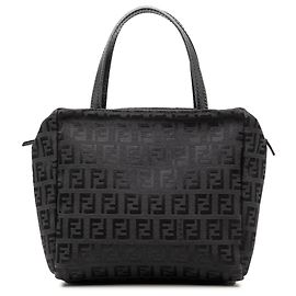 Borsa a mano Fendi Mini Zucchino Canvas Nera