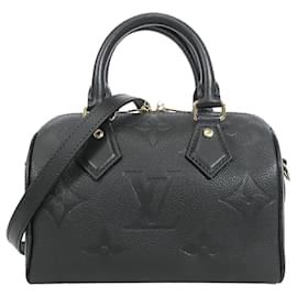 Louis Vuitton Black Monogram Giant Empreinte Speedy Bandouliere 20