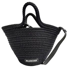 Borsa Ibiza Basket Balenciaga Small in Nylon Nero