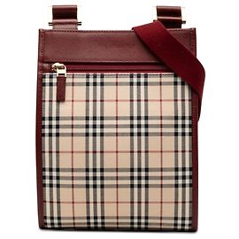 Borsa a tracolla Burberry Beige House Check Canvas