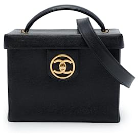 Beauty Case Chanel Black CC Caviar