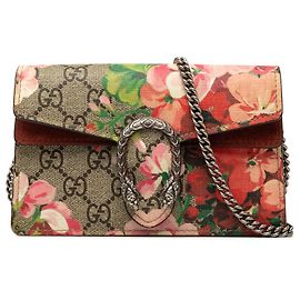 Gucci Mini GG Supreme Blooms Dionysus Crossbody Beige