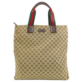 Gucci Sherry Line Canvas Tote Bag