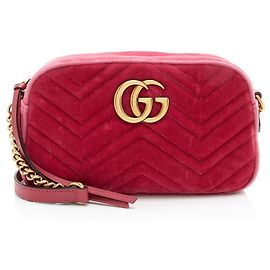 Borsa Small Camera Gucci Matelassé Velvet GG Marmont