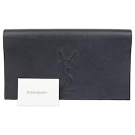 Saint Laurent Beldujour Clutch Blau Leder