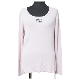 Autre Marque Grace Class geripptes Top mit Logo-Stickerei