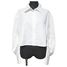 Autre Marque Camisa de denim Diagram Tuck Sleeve