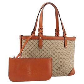 GUCCI Diamante Tote Bag Canvas Beige Silver 269878 Auth 197138