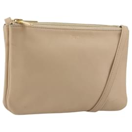 Céline Borsa a tracolla CELINE Trio in pelle beige e oro Auth 198683A