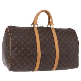LOUIS VUITTON Monogram Keepall 50 Boston Bag M41426 LV Auth 186662A