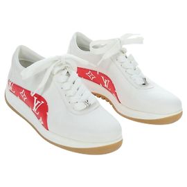 LOUIS VUITTON Monogram LV x Supreme Runaway Sneakers 1A3EQ5 LV Auth 196704M