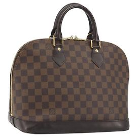 Borsa a mano LOUIS VUITTON Damier Ebene Alma N51131 LV Auth 197507A