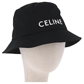 Céline CELINE Fischerhut aus Baumwolle M Schwarz Auth BA15277M