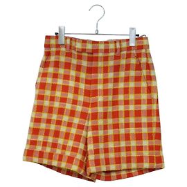 GUCCI Shorts Calças Lã 38 Orange Auth 196741M