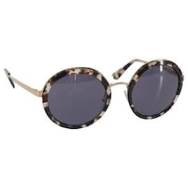Gafas de sol PRADA Metal Brown Champagne Gold Auth 196722M