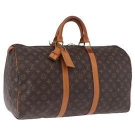 LOUIS VUITTON Monogram Keepall 50 Boston Bag M41426 LV Auth 194861