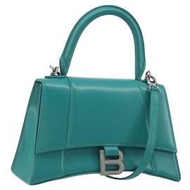 Borsa BALENCIAGA Hour Glass Small in pelle 2way Verde Argento 593546 Auth 196703M