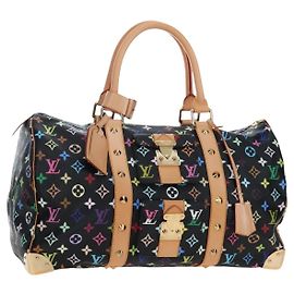 LOUIS VUITTON Monogram Multicolor Keepall 45 Tasche Schwarz M92640 Auth 195545SV