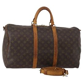 LOUIS VUITTON Monogram Keepall Bandouliere 50 Borsa Boston M41416 LV Auth 193785