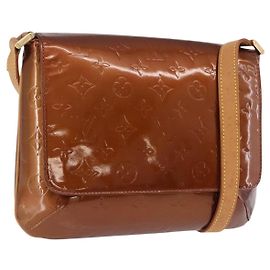 LOUIS VUITTON Monogram Vernis Thompson Street Bag Bronze M91124 LV Auth BA14985